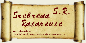 Srebrena Ratarević vizit kartica